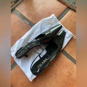 PRADA POINTY TOE KITTEN HEELS